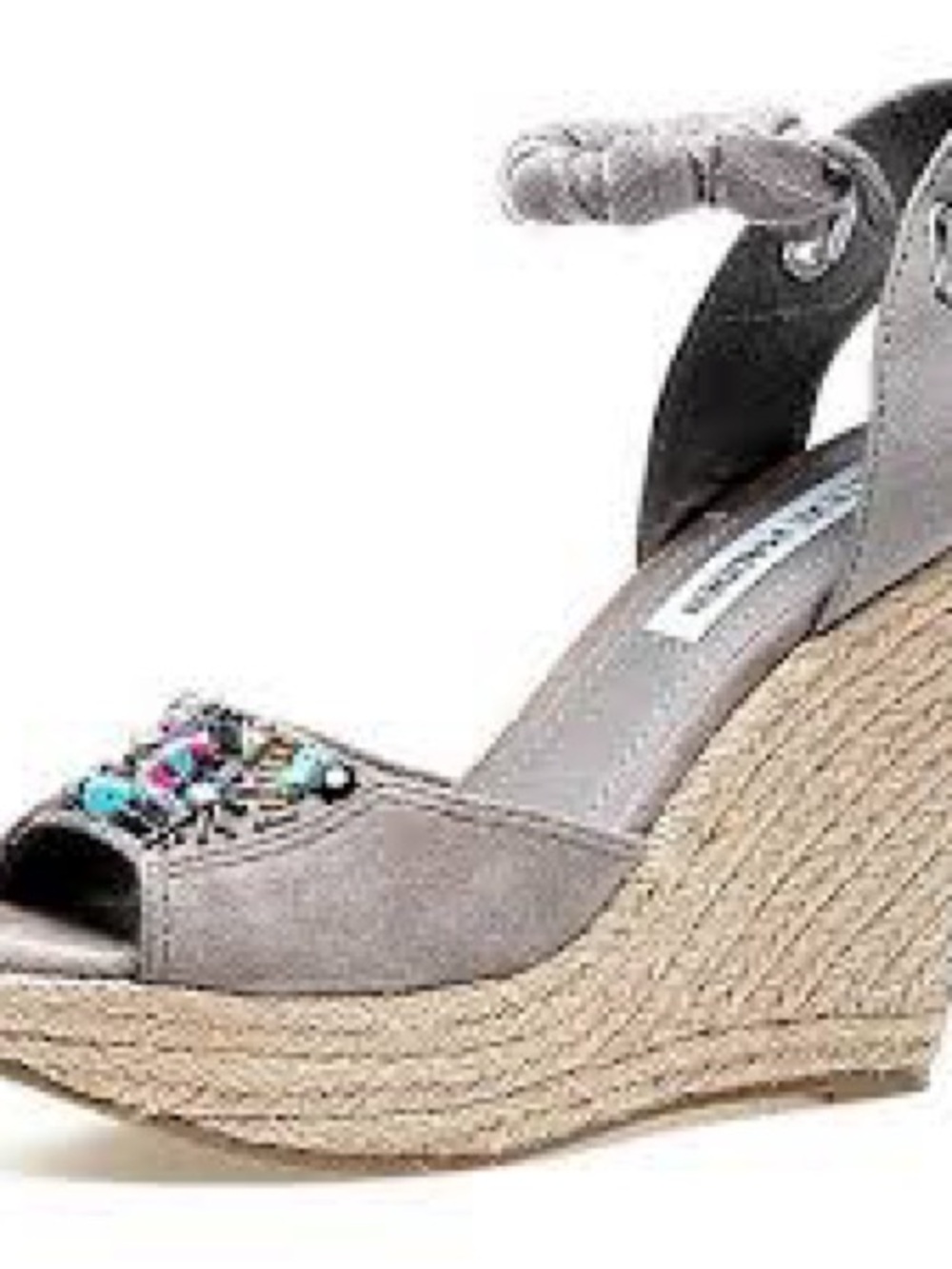 Steve Madden Tan Espadrilles with Jeweled Embellishments 7.5